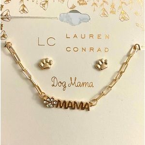 Dog mama necklace set